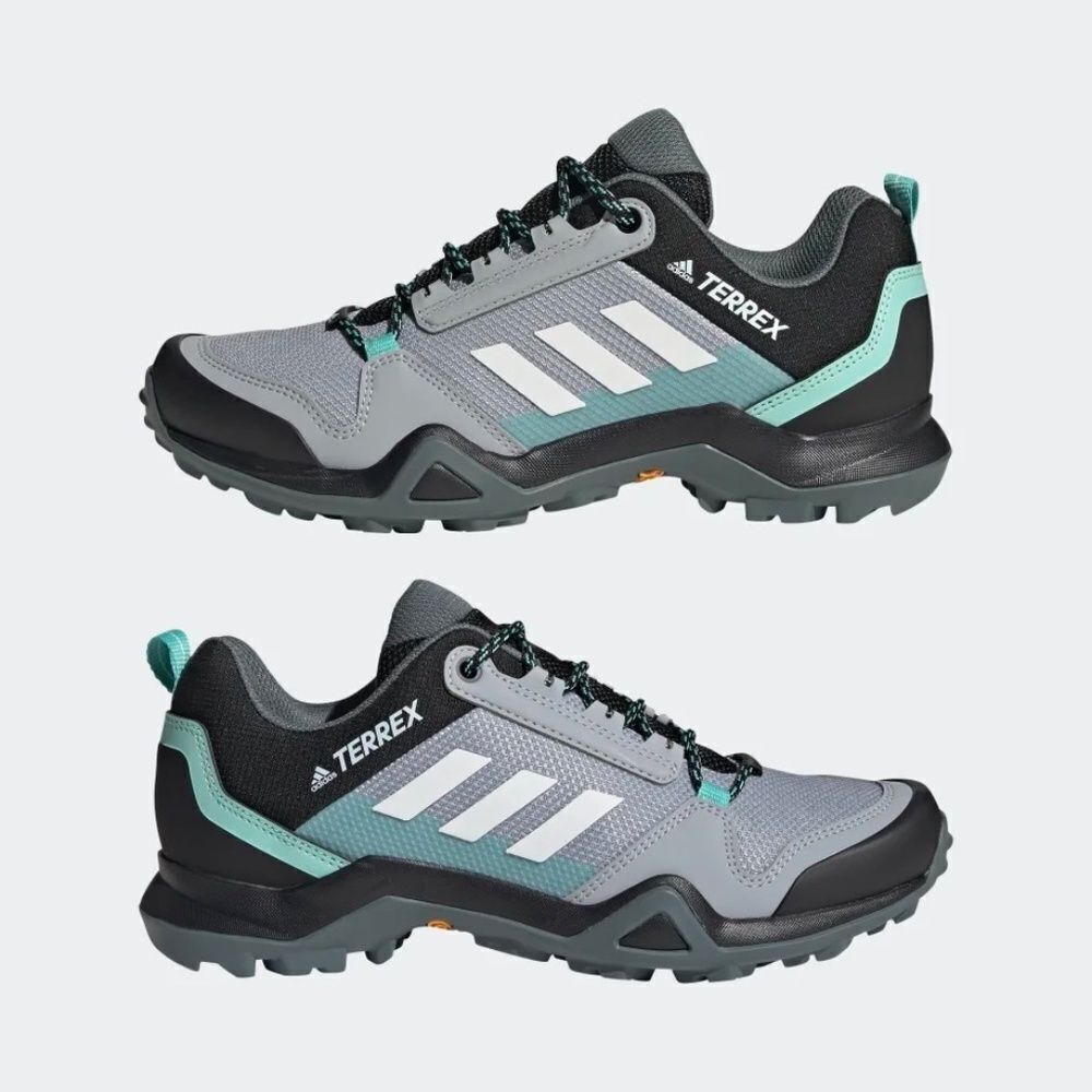 Adidas Terrex AX-3 GTX Halo NWOT Silver/Core Black/Acid Mint Outdoor Shoe Sz 8.5